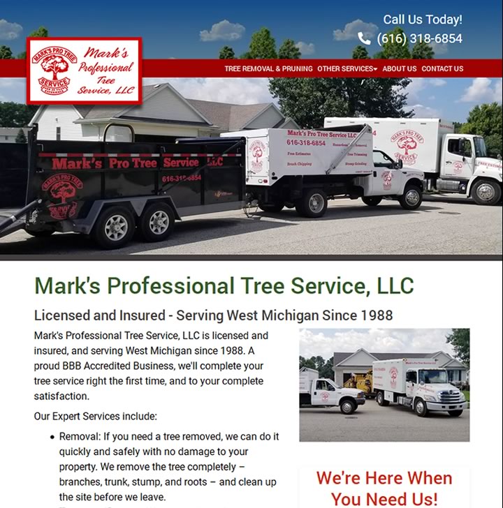 Web Design for Tree Services