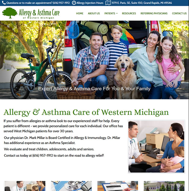 Medical website design example