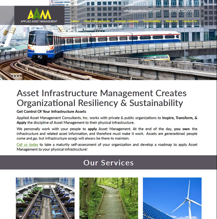 Image of website for Asset Management