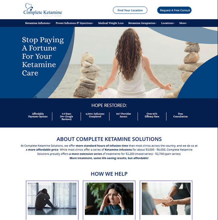 Image of website for Infusion Centers