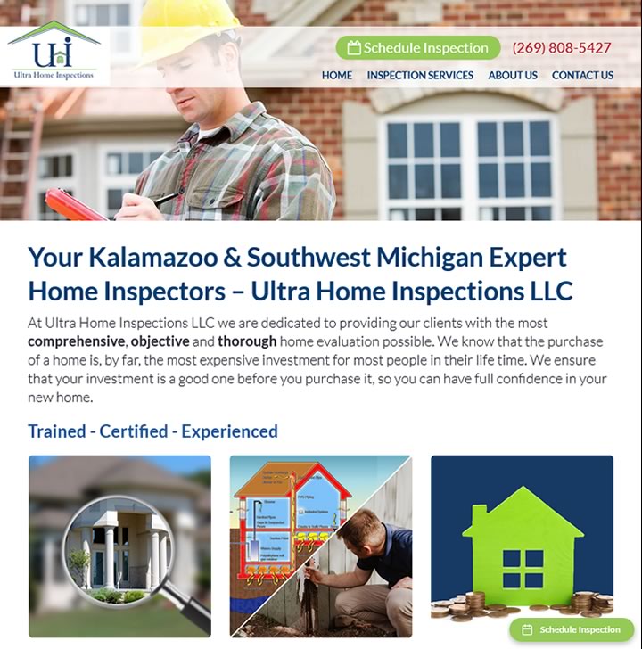Web Design for Home Inspection Services in Kalamazoo